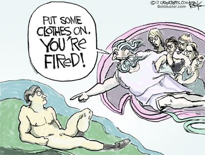 Political cartoon U.S. sexual harassment corruption
