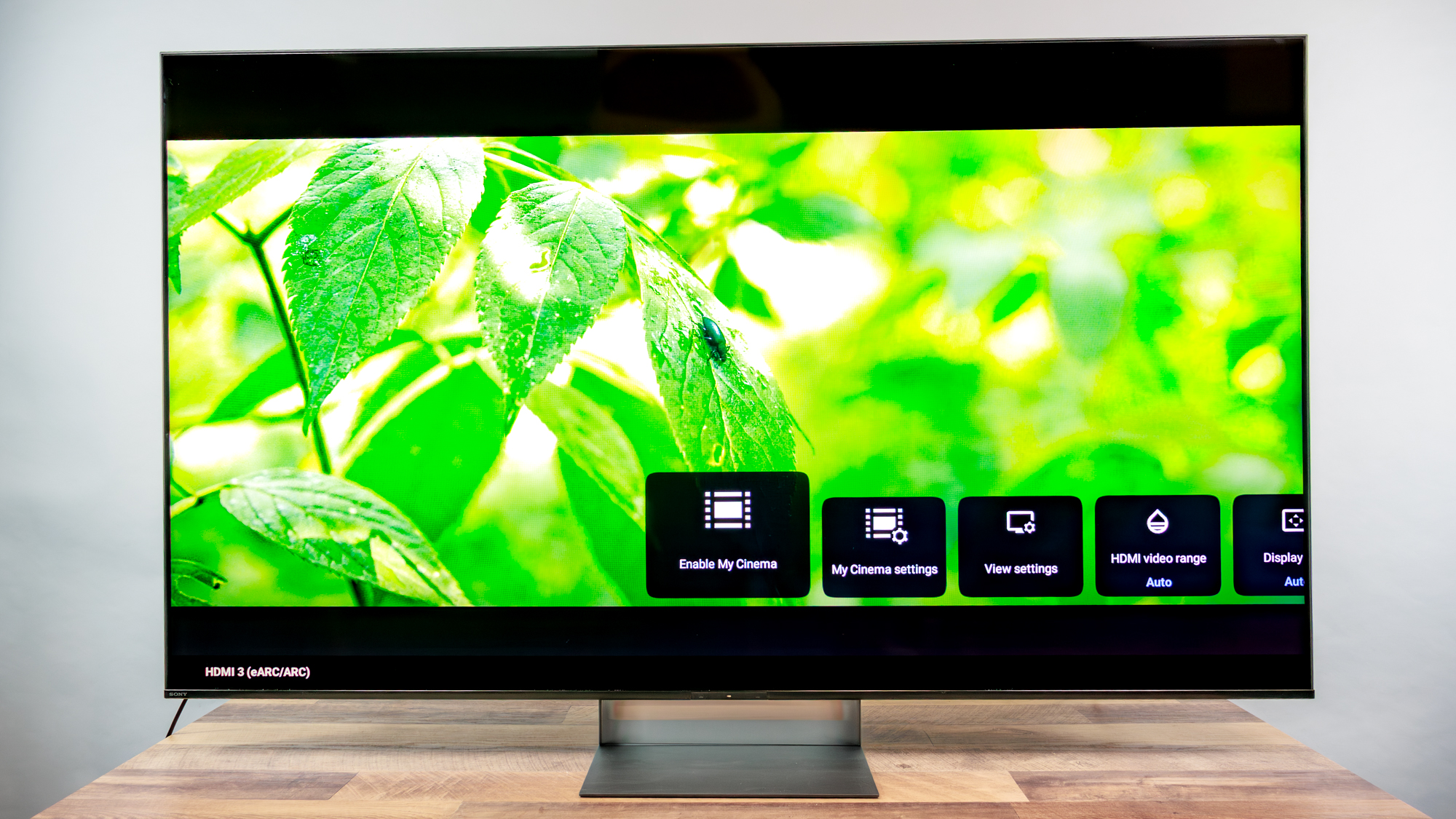 Sony Bravia 7 II True RGB TV on a desk