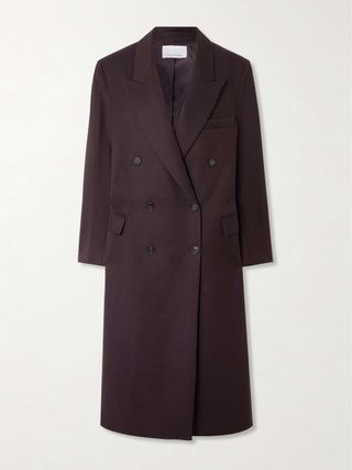 Jane Oversized Double-Breasted Twill Coat