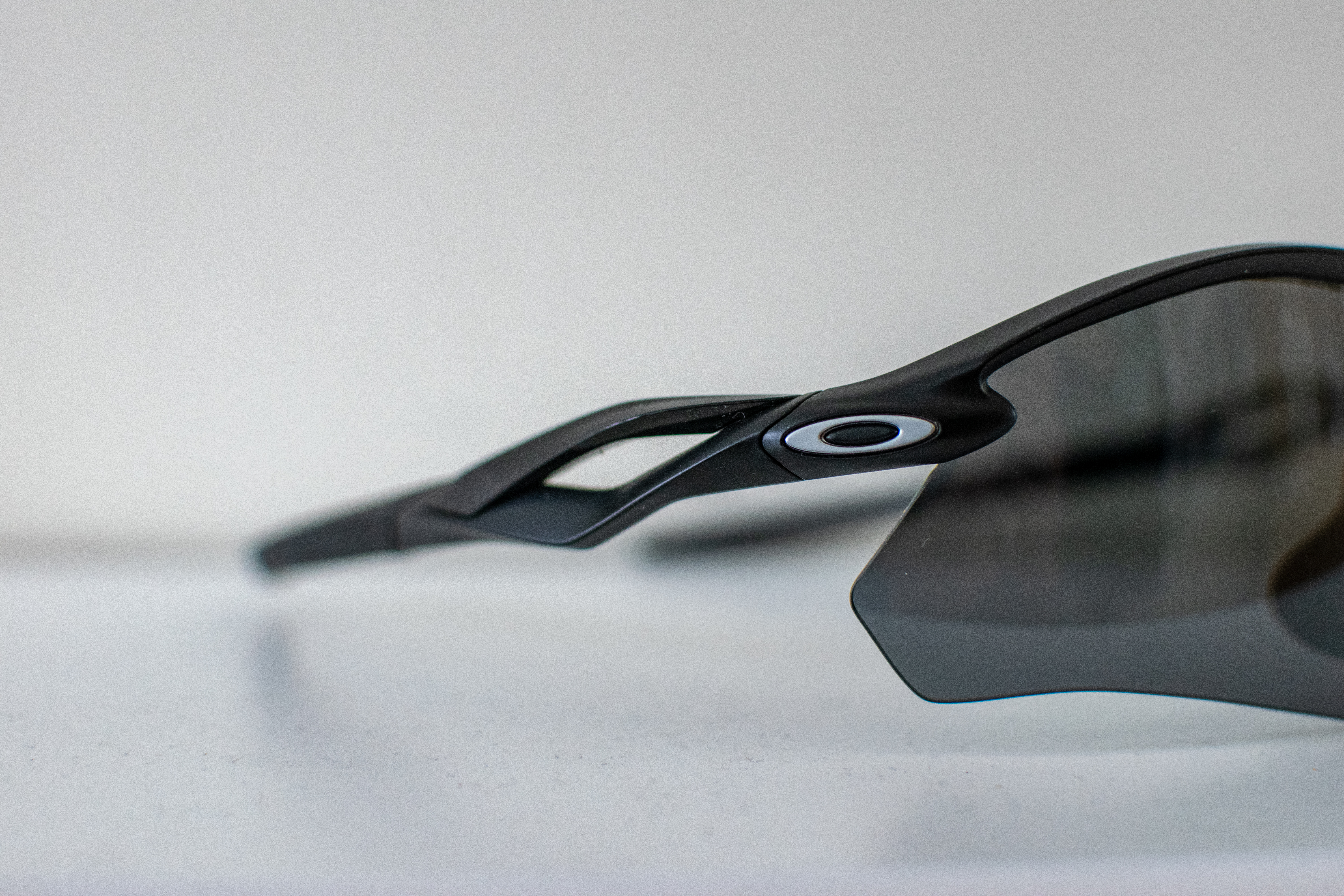 A pair of black Oakley Radar glasses