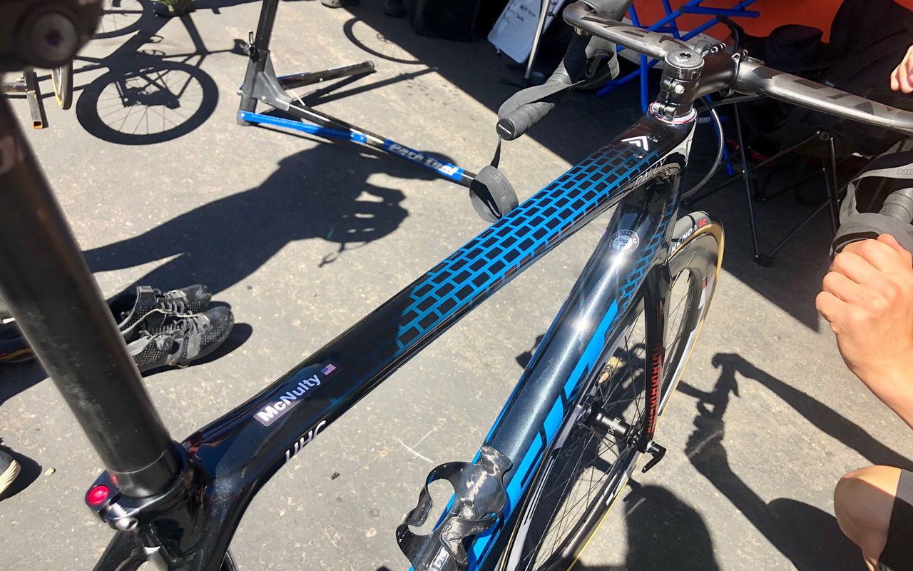 Brandon McNulty is racing 'Brick' designed by Marcus