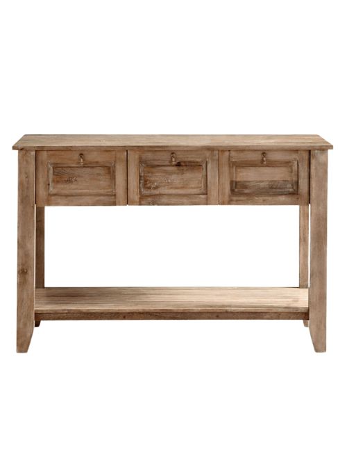Basque Light Brown Solid Wood Kitchen Island