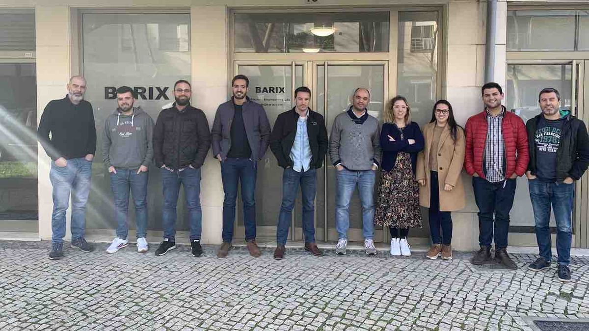 The Barix team outside the Aveiro, Portugal Innovation Center.