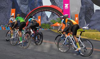 A screenshot from Zwift