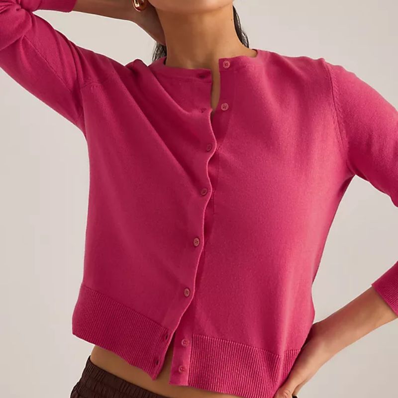 Anthropologie, hot pink cardigan