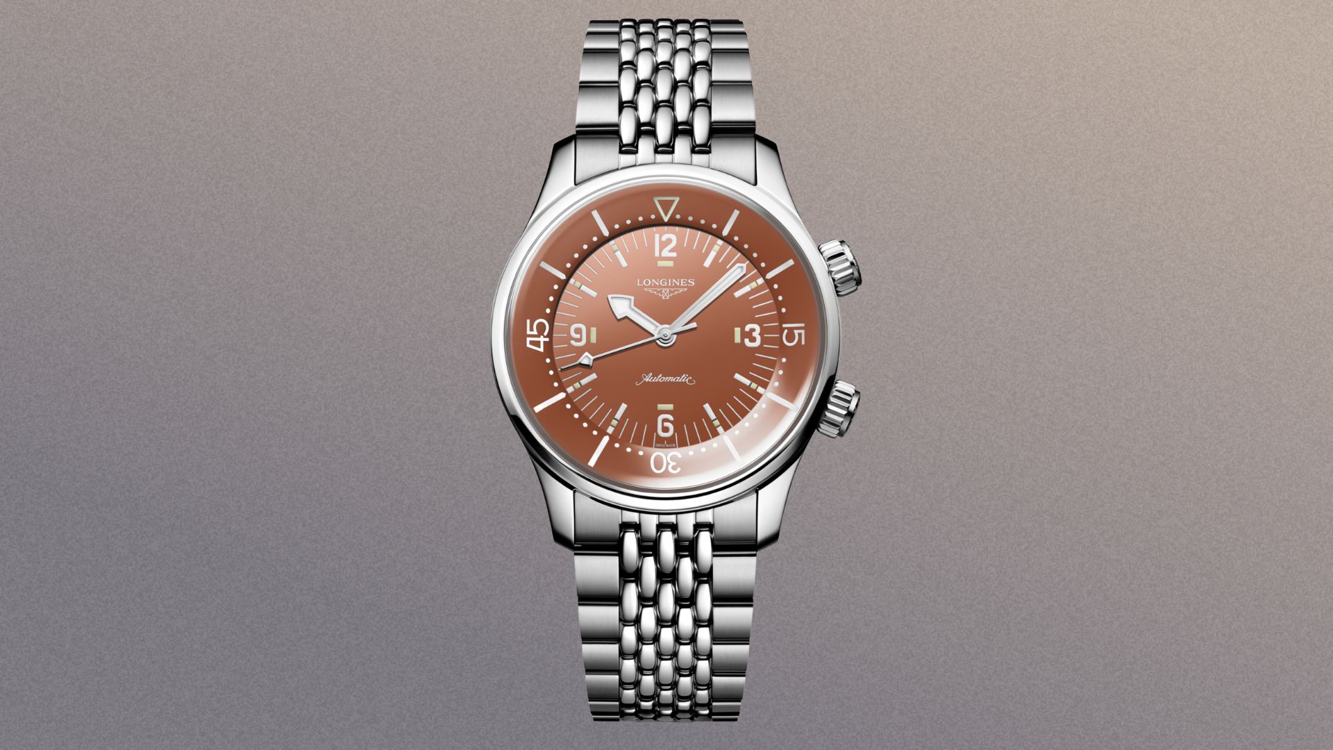 Longines Legend Diver on a grey background