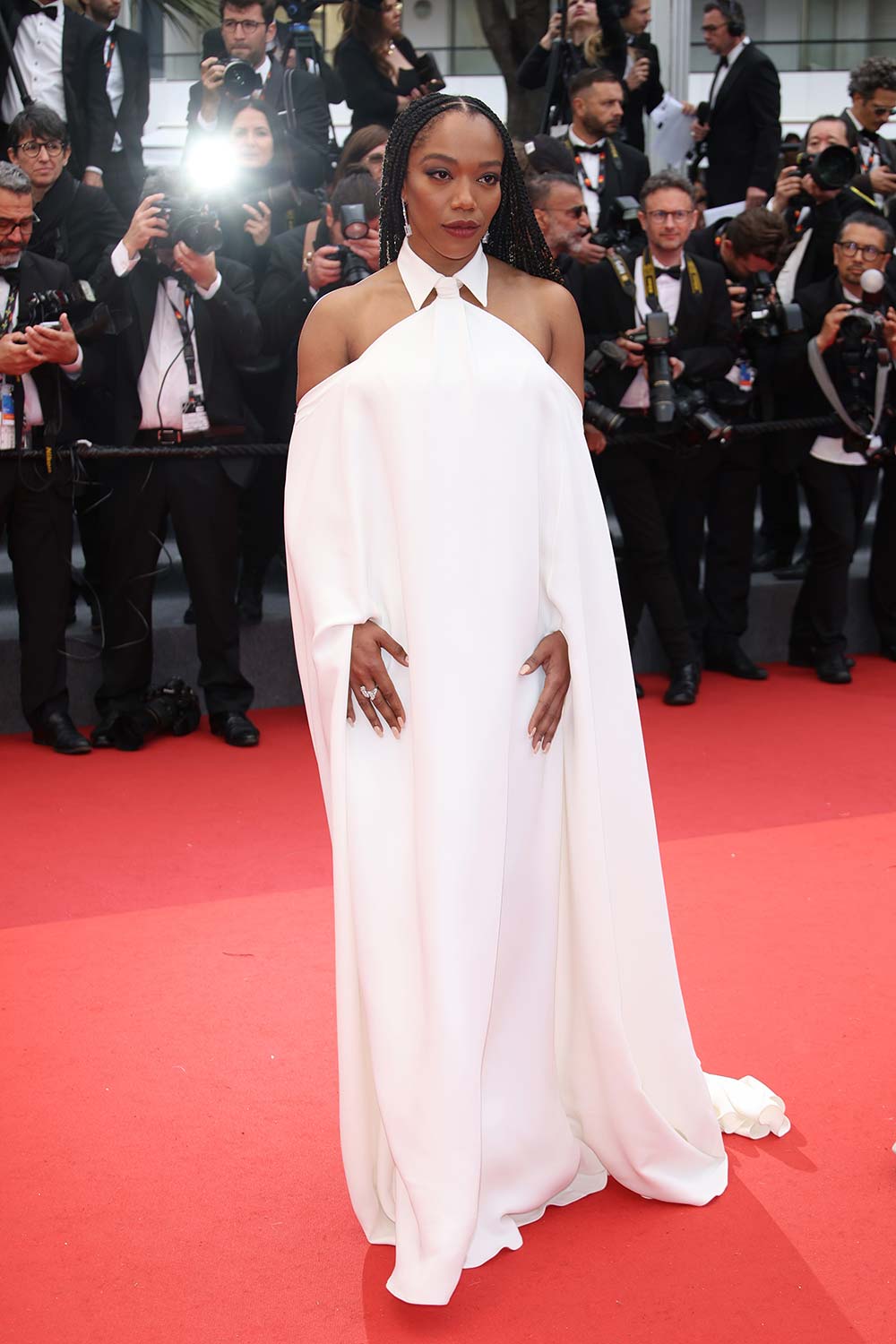 Naomi Ackie attends the "The Zone Of Interest" red carpet during the 76th annual Cannes film festival at Palais des Festivals on May 19, 2023 in Cannes, France.
