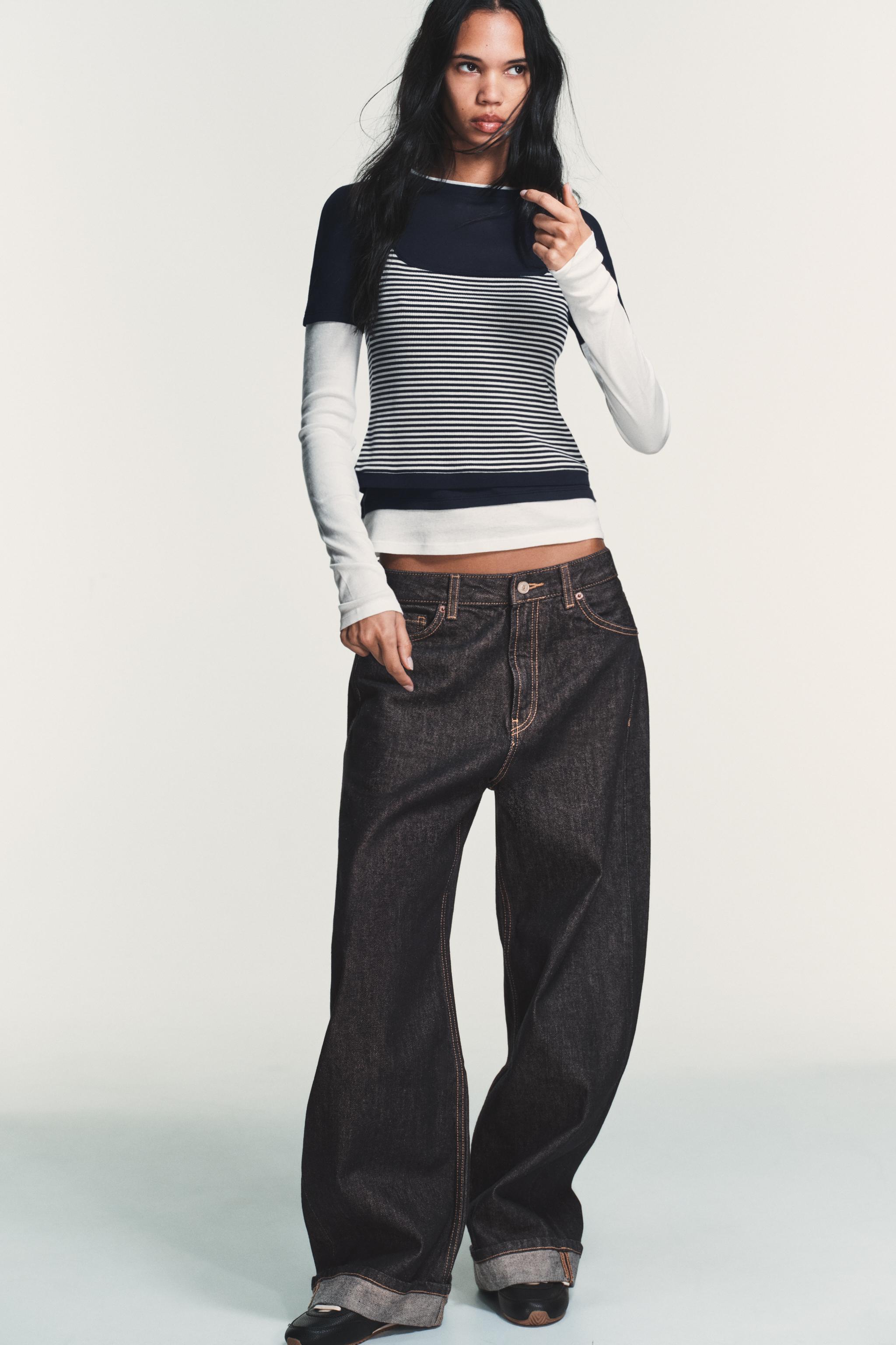 Triple Stripe Effect T-Shirt