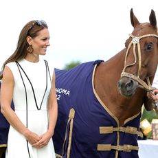 Catherine, Duchess of Cambridge attends the Royal Charity Polo Cup 2022 at Guards Polo Club during the Outsourcing Inc. Royal Polo Cup at Guards Polo Club, Flemish Farm on July 06, 2022 in Windsor, England