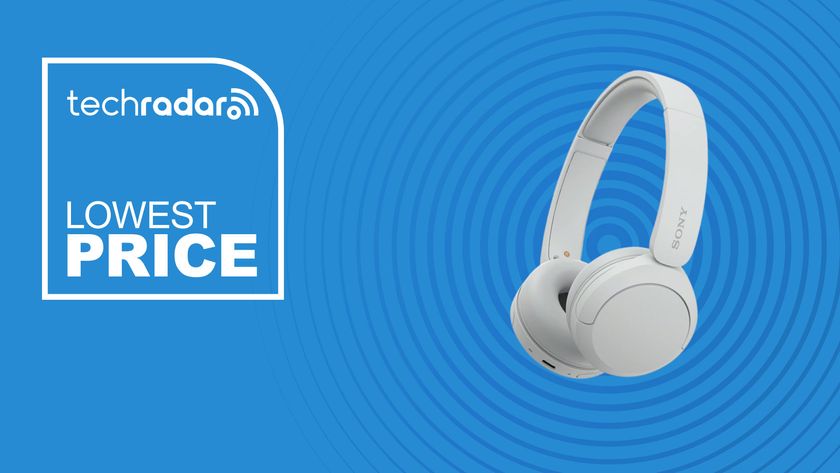 The Sony WH-CH520 on a blue background.