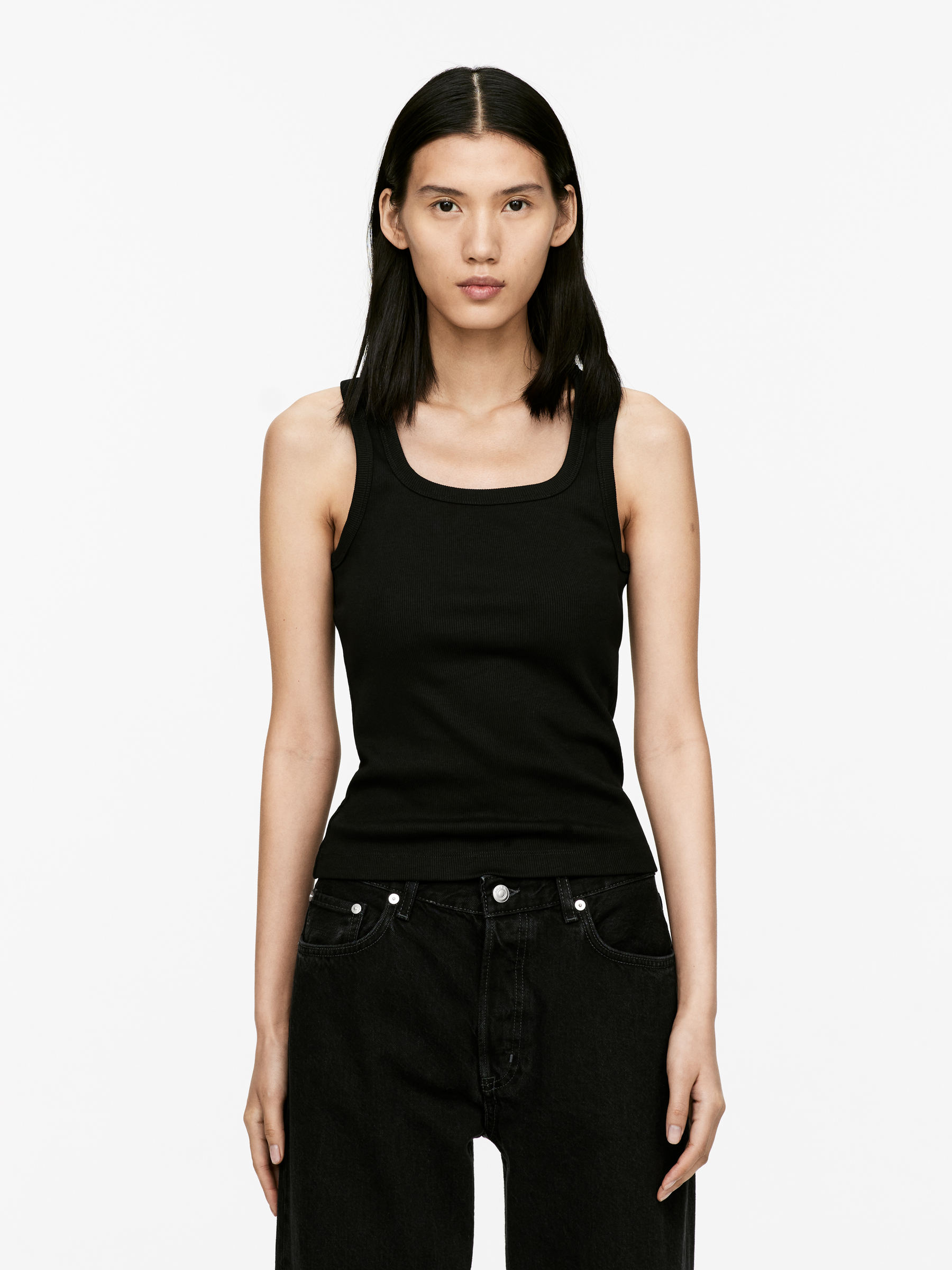 Ribbed Tank Top – Black – Women – Arket Gb