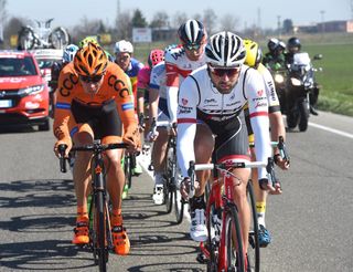 Marco Coledan leads the escape goup in the 2016 Milan-San Remo