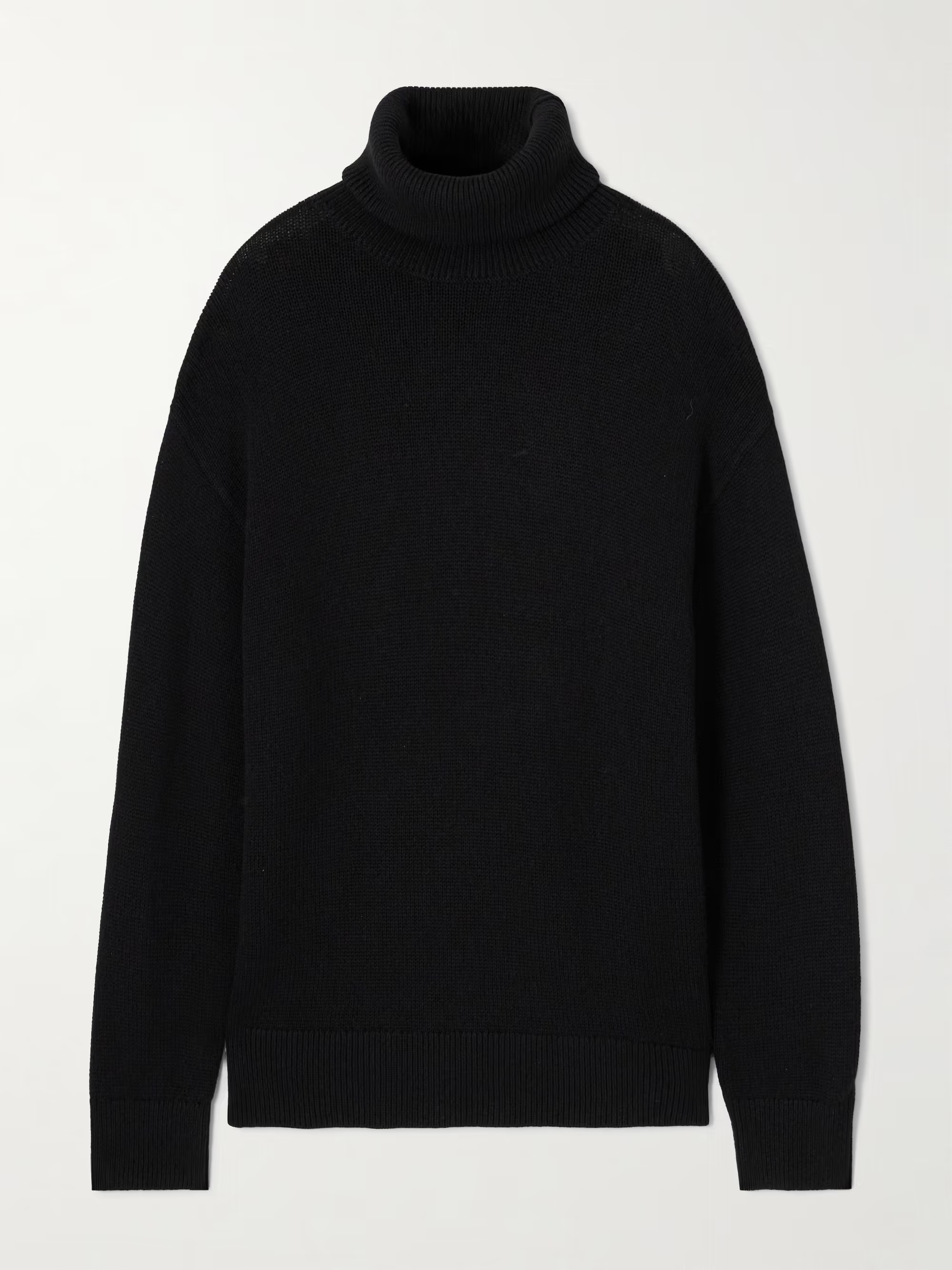 TOTEME, Oversized Ribbed Organic Cotton and Cashmere-Blend Turtleneck Sweater