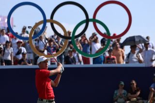 David Puig tees off at the Paris 2024 Olympic Games