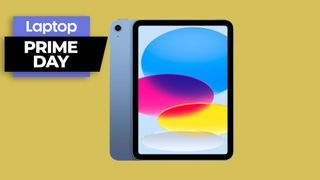 Prime Day iPad deals, iPad 10 against yellow background