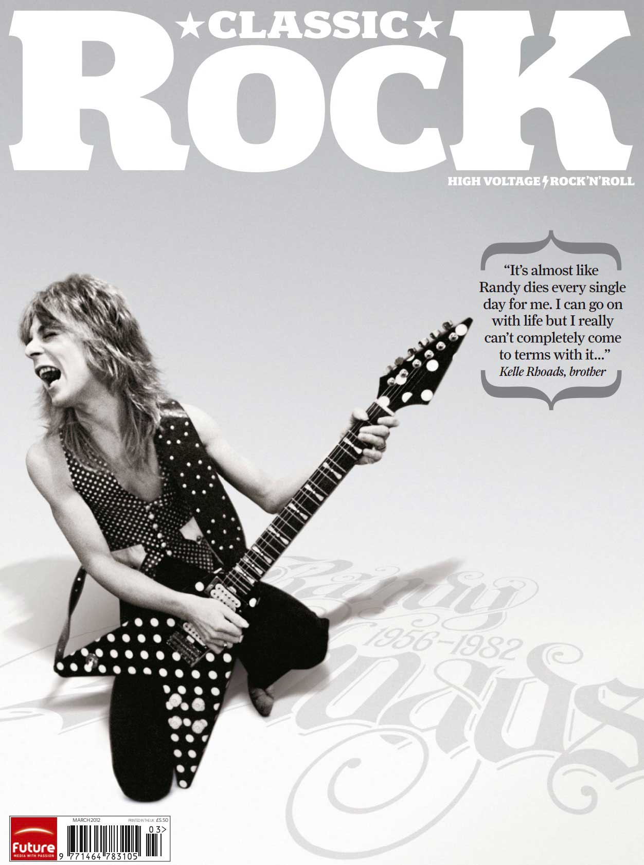 The cover of Classic Rock 168, featuring Randy Rhoads