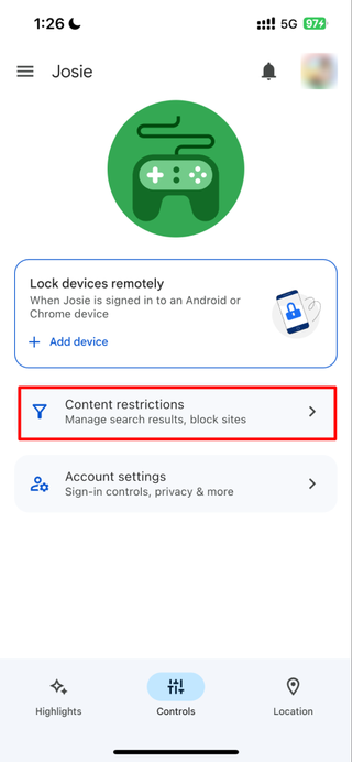 How to put parental control on Android 8
