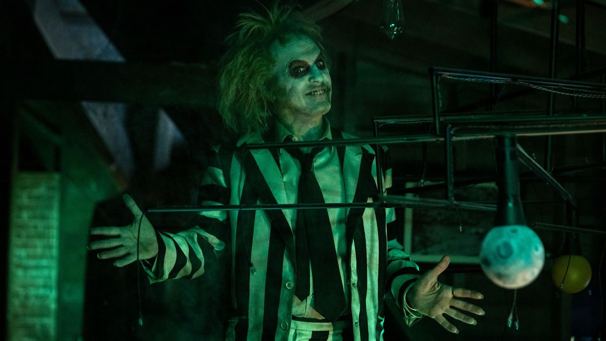 Michael Keaton in Beetlejuice Beetlejuice