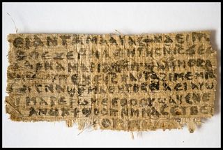 A newly discovered scrap of 4th-century papyrus written in ancient Egyptian Coptic containing four words that provide the first tangible evidence that within centuries of his death, some followers of Jesus believed him to have been married. 