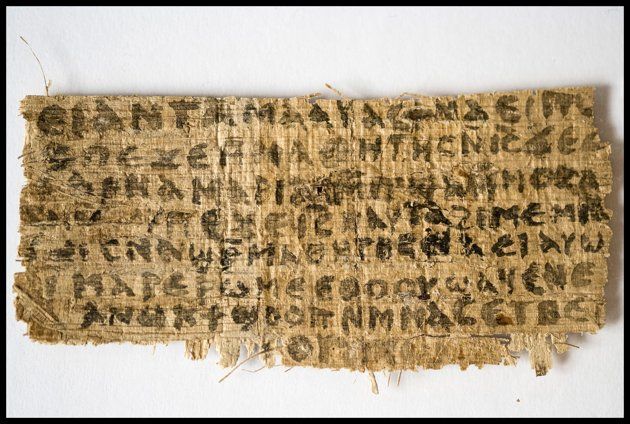 A newly discovered scrap of 4th-century papyrus written in ancient Egyptian Coptic containing four words that provide the first tangible evidence that within centuries of his death, some followers of Jesus believed him to have been married. 