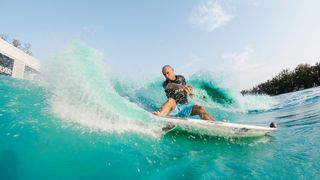 GoPro Hero 7 Black is used to film surfer Shane Dorian at Kelly Slater's surf ranch
