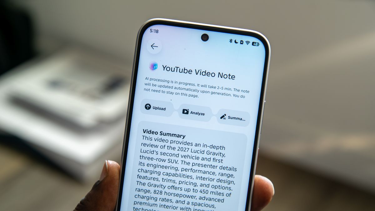 Tecno Pova 8 5G AI YouTube Video Note
