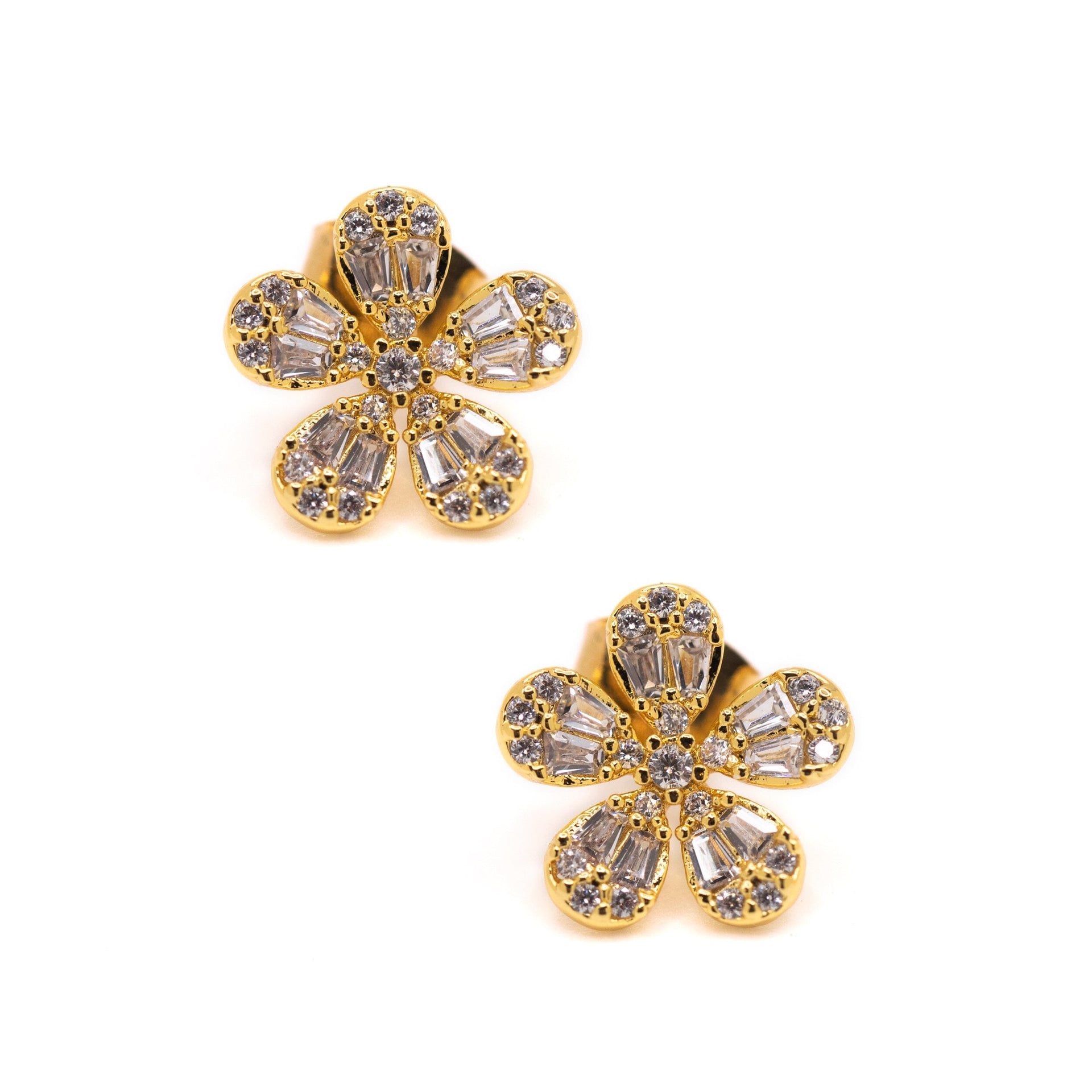 Micro Pave Flower Post Earrings - Egp455flw