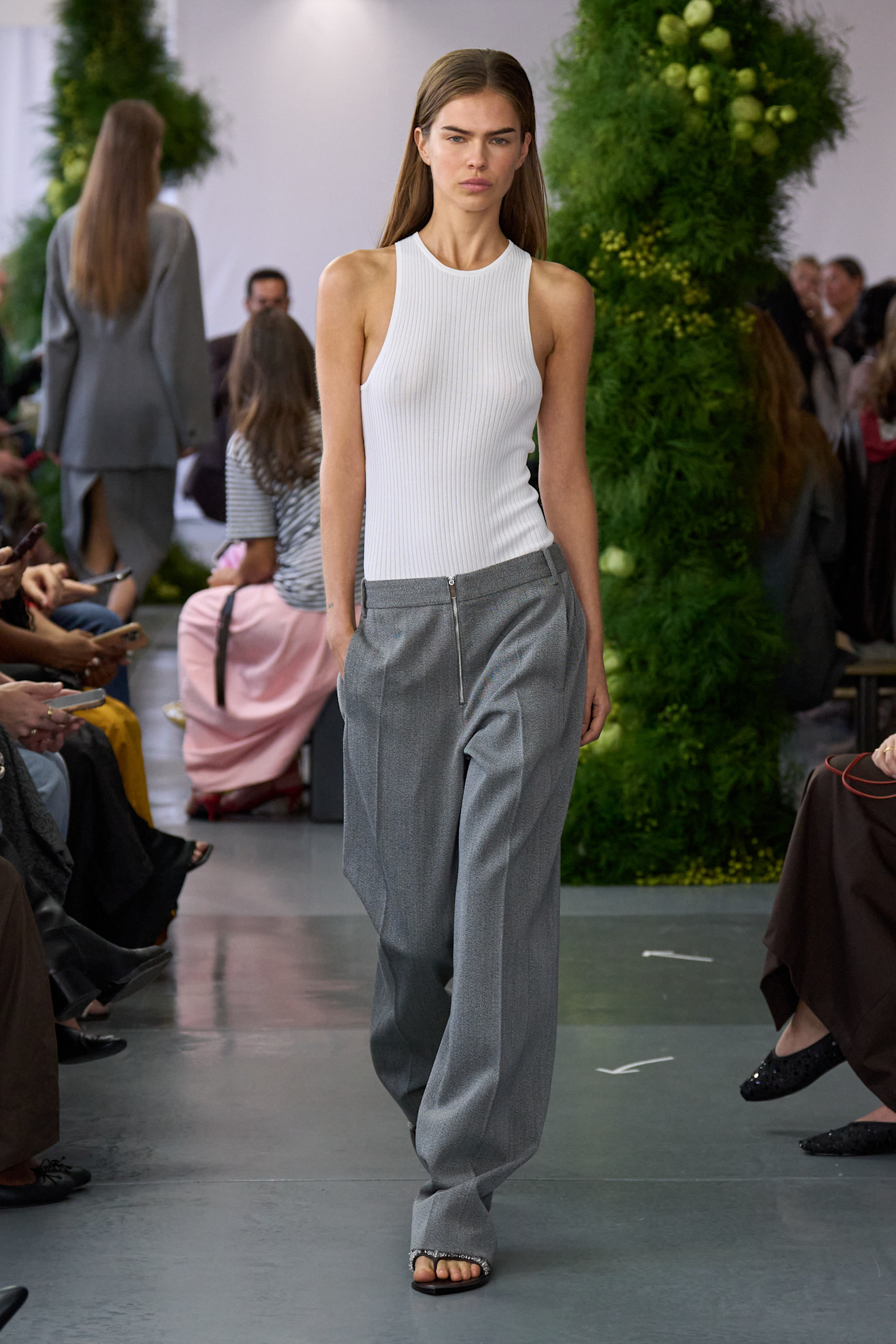 a white tank top on Tibi's Spring 2026 runway