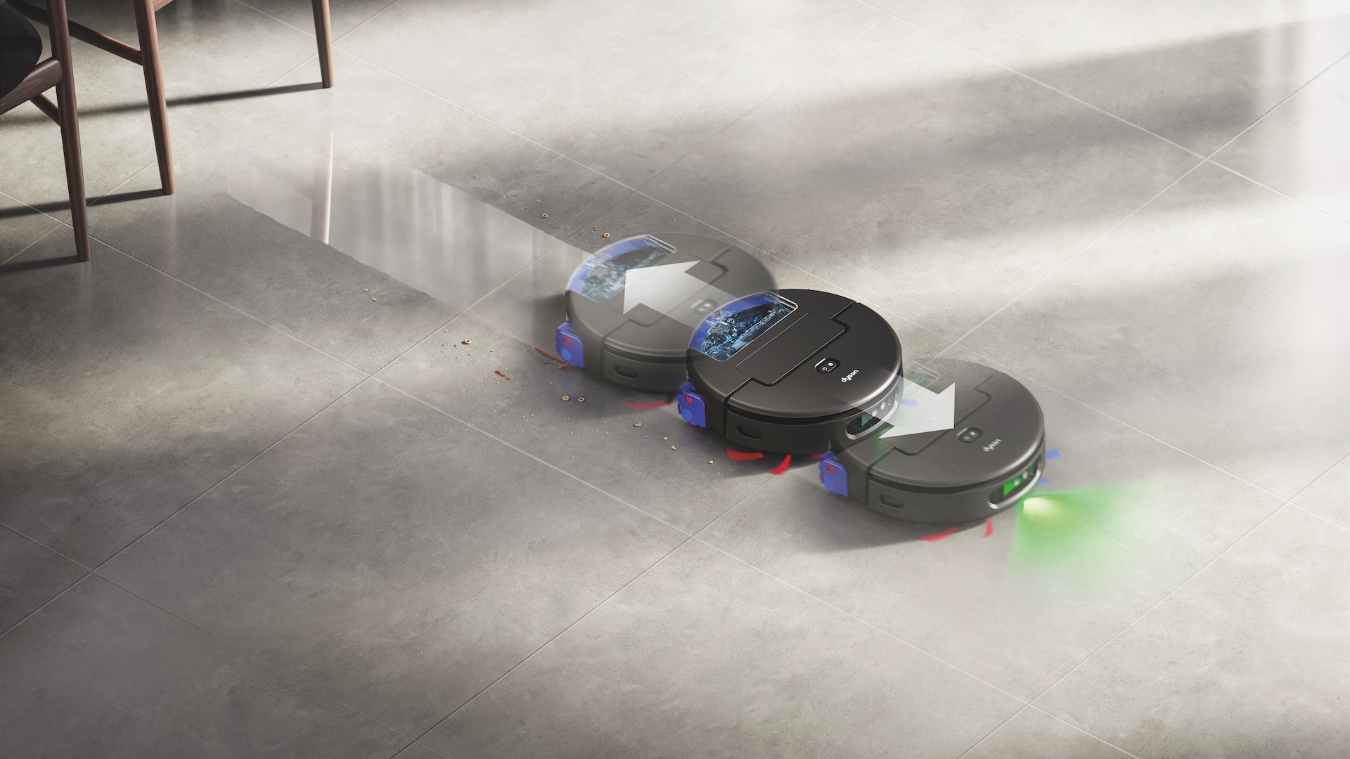 Dyson Spot+Scrub Ai robot in action