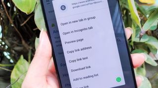 Android için Google Chrome'da bağlantıları önizleme seçeneği