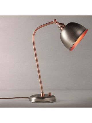 Baldwin task lamp in pewter