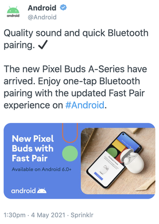 Pixel Buds A accidental tweet