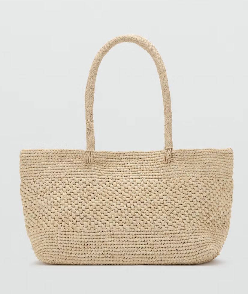 Mango, 100% Raffia Tote Bag