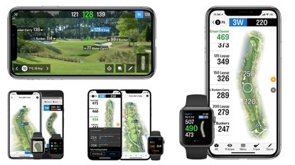 iPhones seen with the Golfshot GPS app