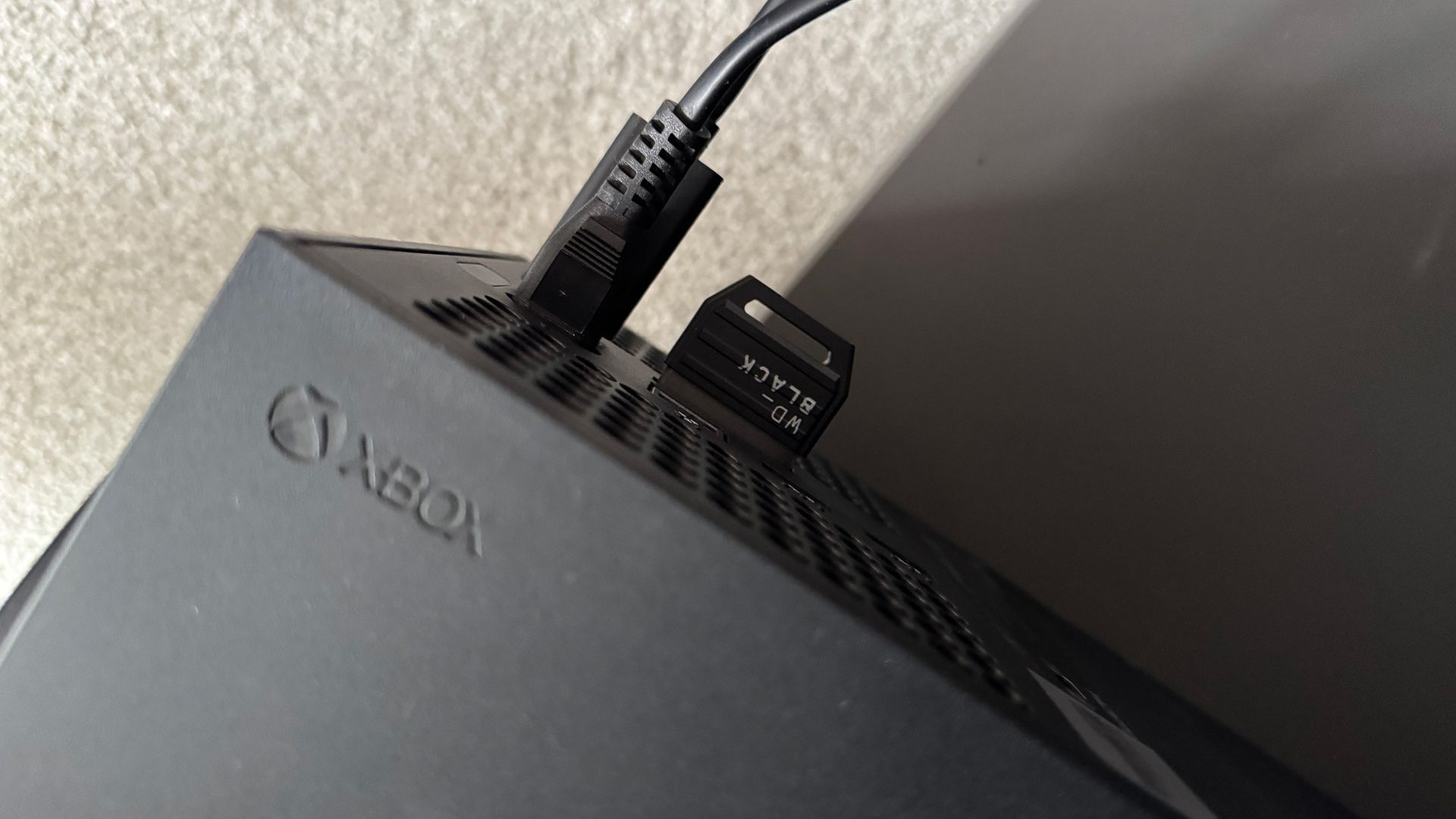 The WD Black C50 expansion card slotted into an Xbox Series X