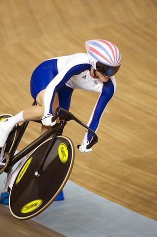 Victoria Pendleton set a new Olympic record in the 200m shortly after Meares.