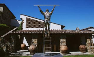 he man who measures the clouds, by Jan Fabre, at Colle Bereto.
