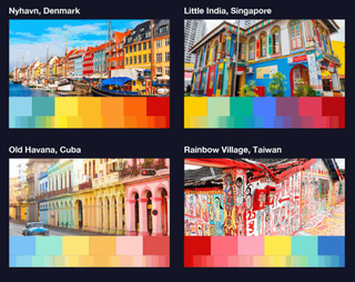 Most colorful places in the world - image grid