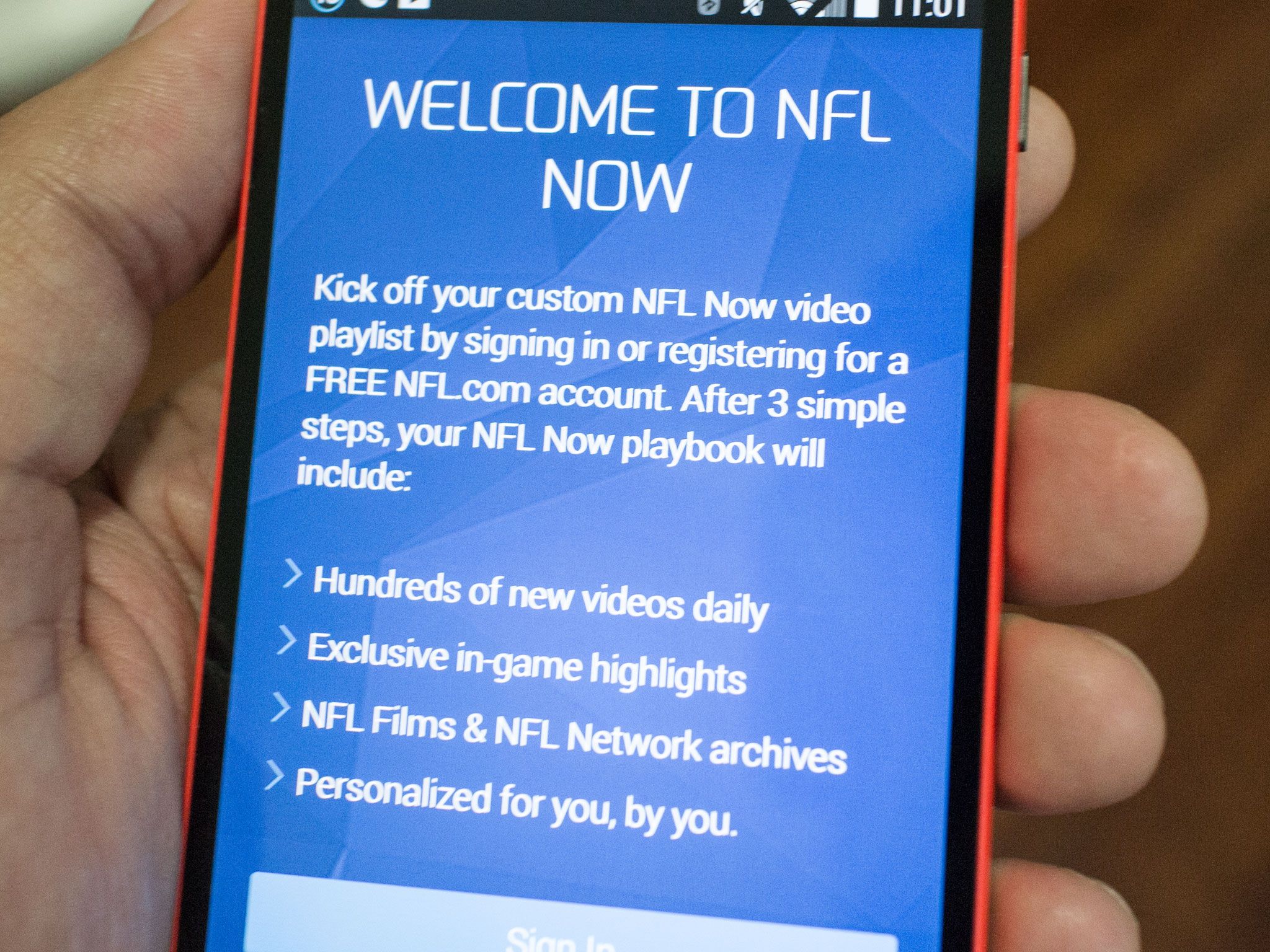 Big football fans might want to check out the new NFL Now Android