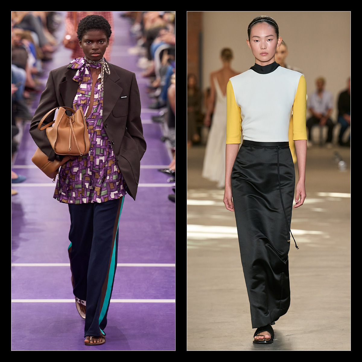 collage of S/S 27 runway images