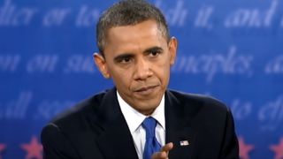 barack obama during a presidential debate
