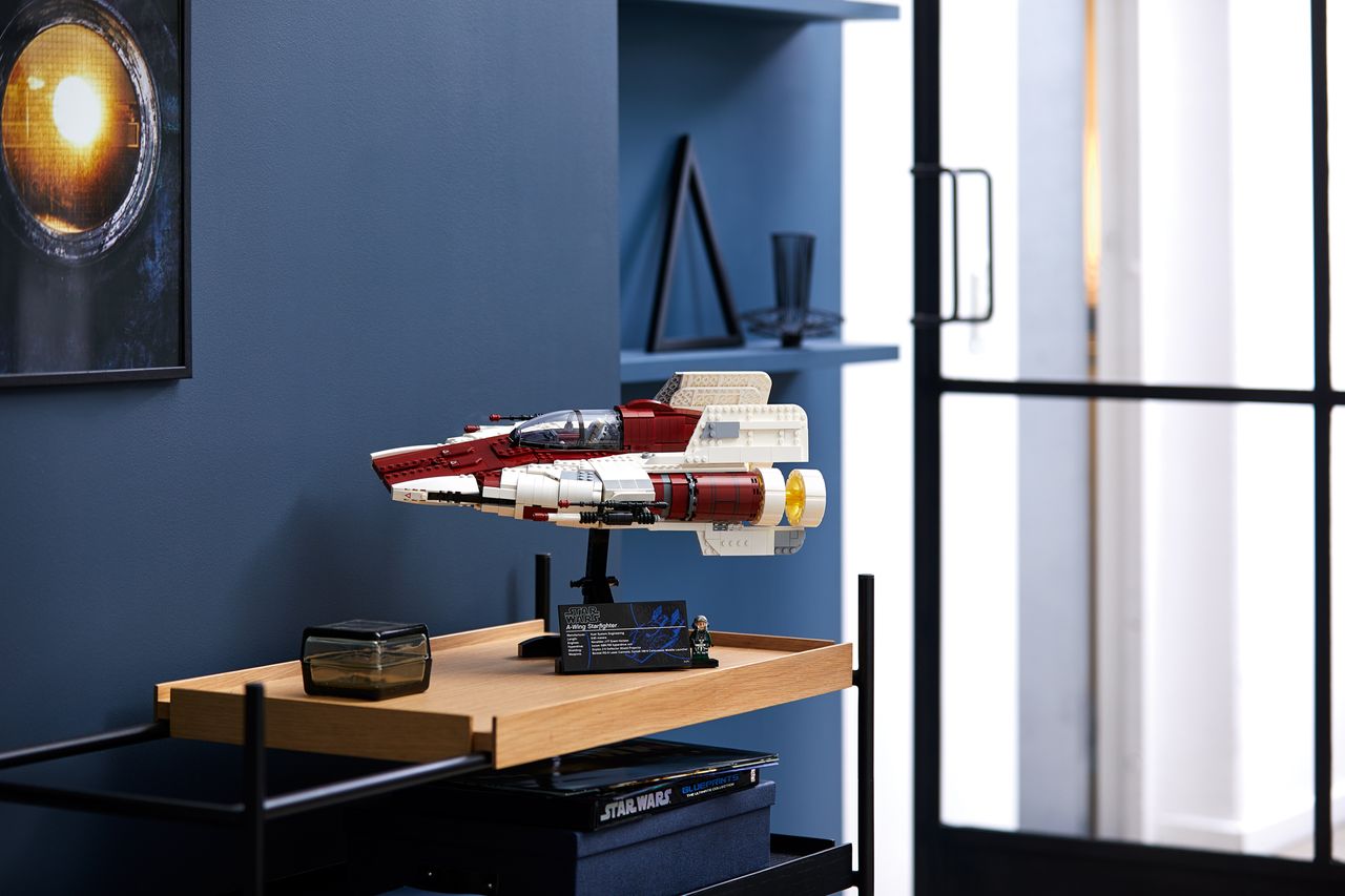 The Lego Star Wars UCS A-wing Starfighter, released in 2020, is an iconic ship from "Star Wars Episode VI: The Return of the Jedi."