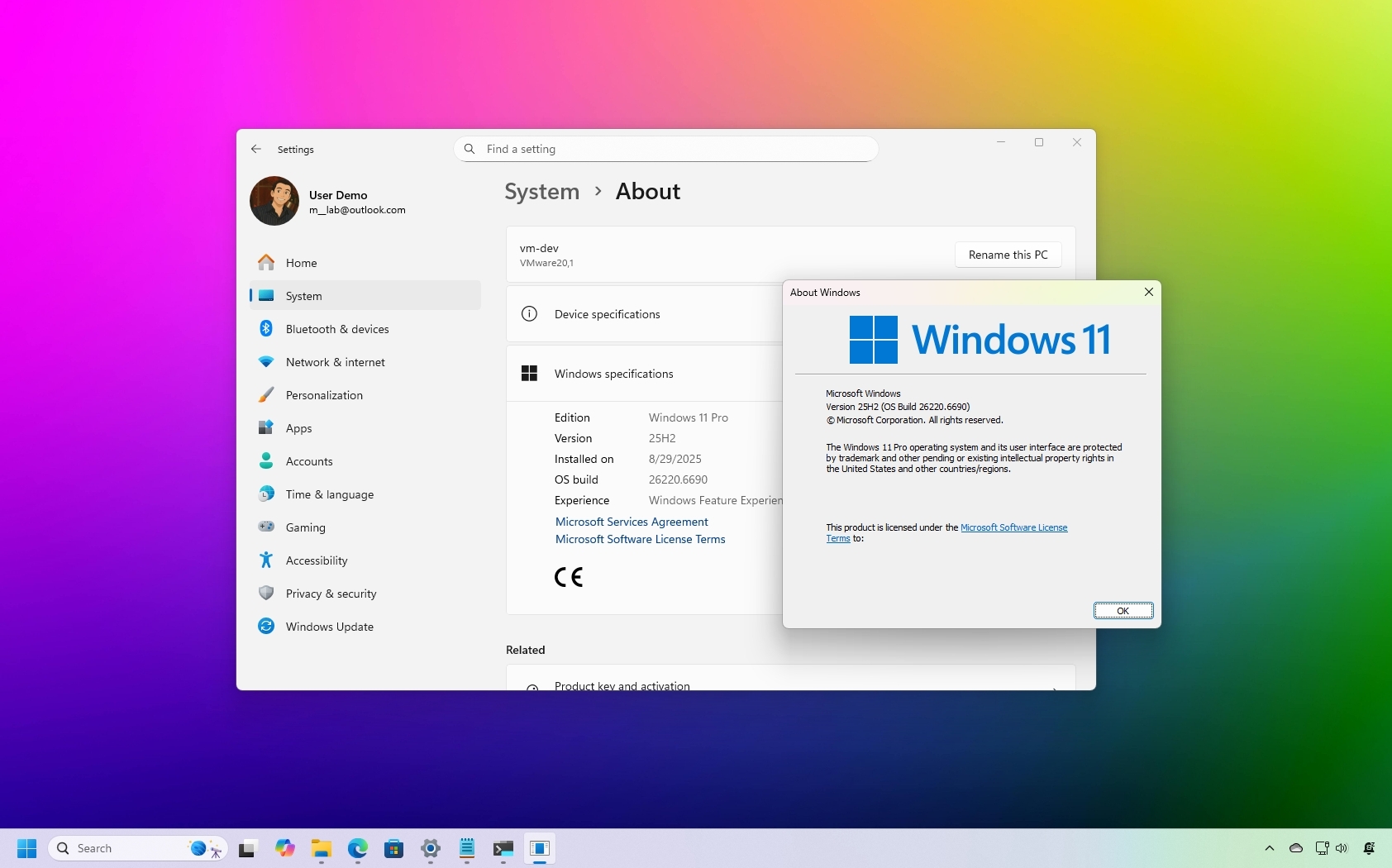 Windows 11 2025 Update installed on PC
