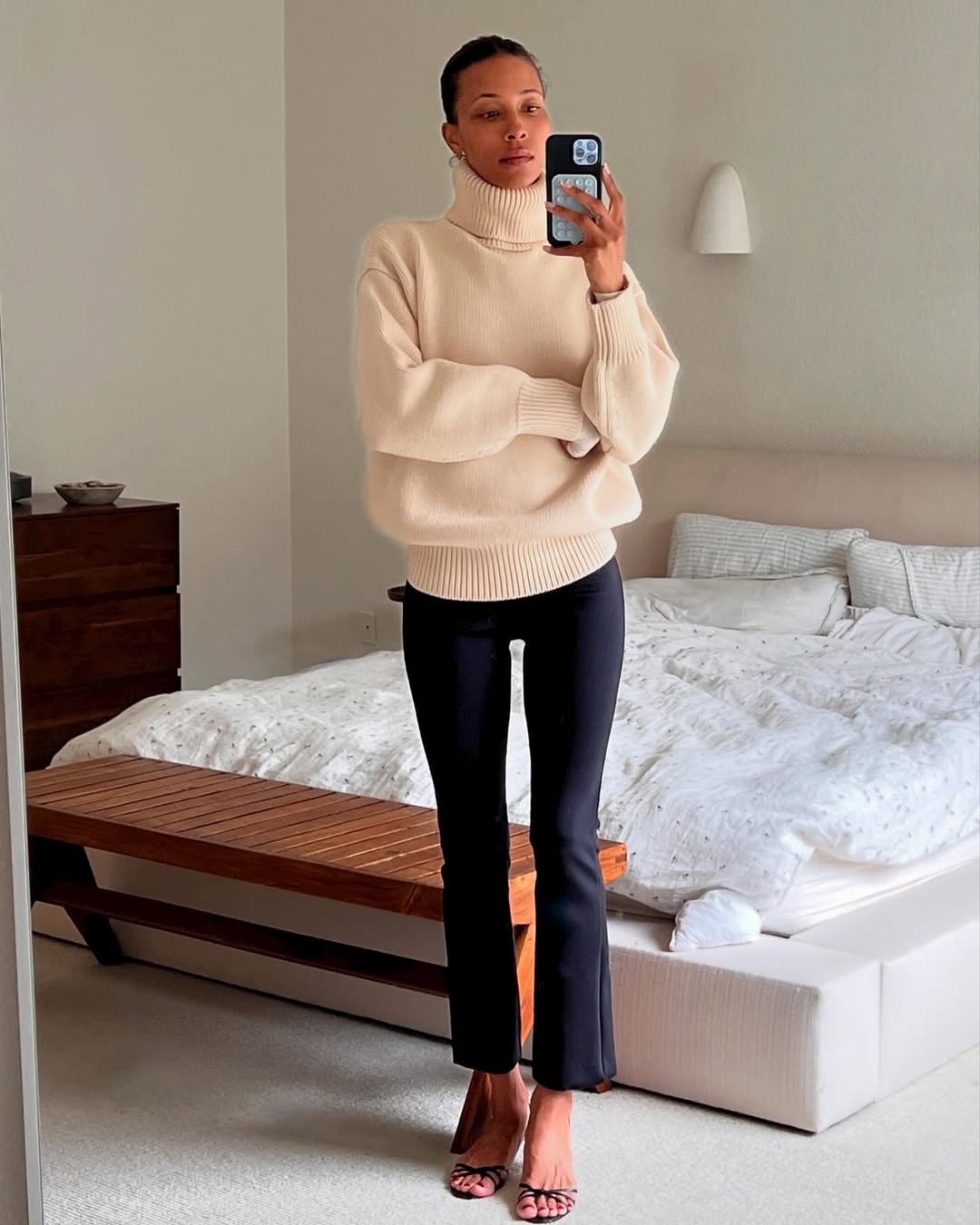 Tylynn nguyen wearing crop mint pants