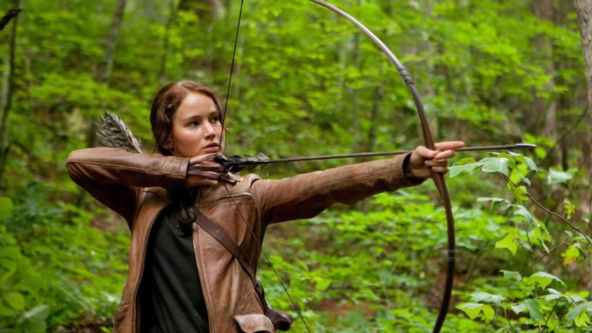 Jennifer Lawrence as Katniss in The Hunger Games