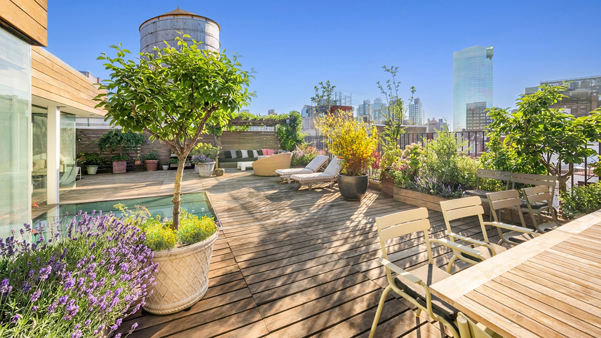 Rooftop deck in New York City