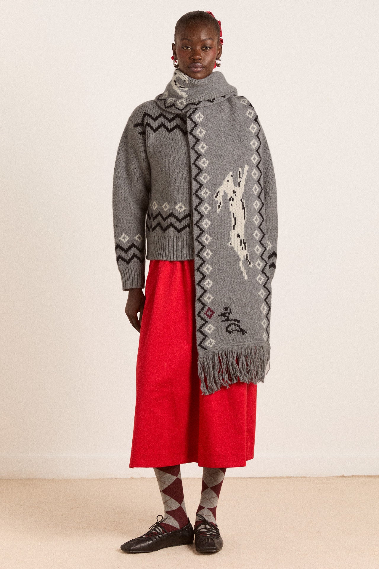 Cecily Bunny Lambswool Oversized Scarf