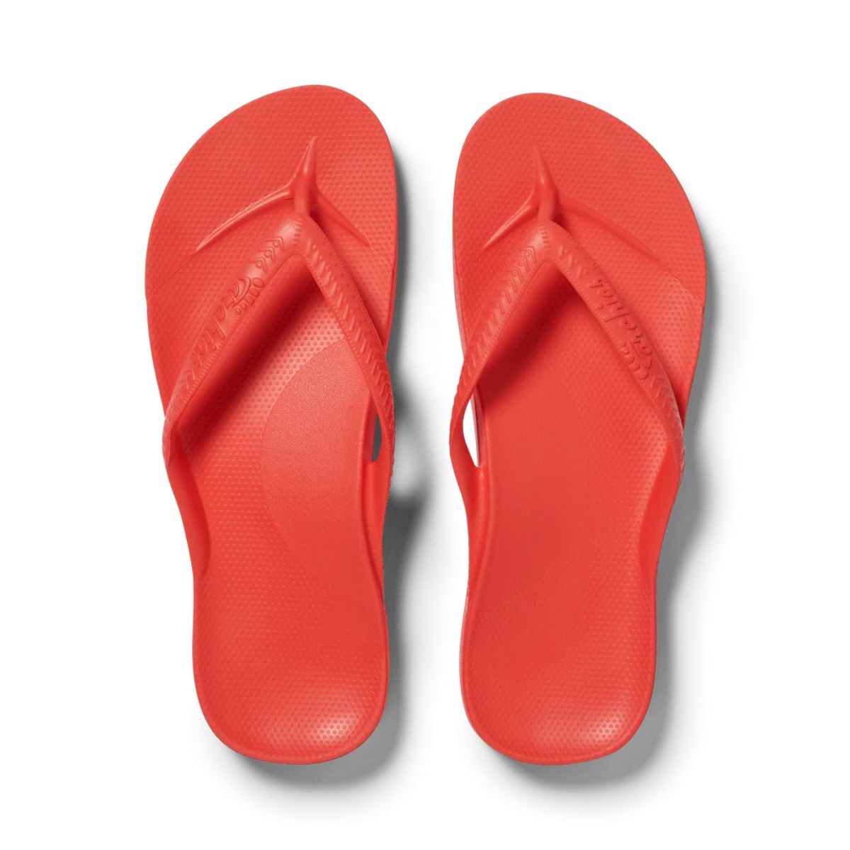 archies womens flip flops in coral