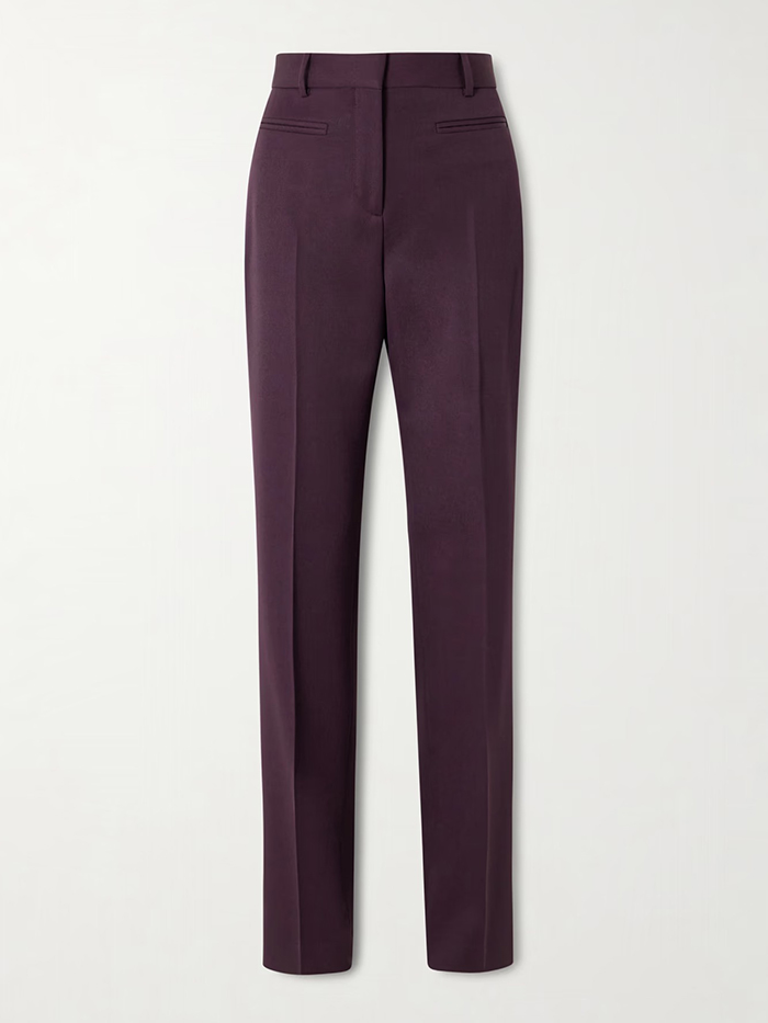 VERONICA DE PIANTE, Pleated Grain De Poudre Wool Flared Pants