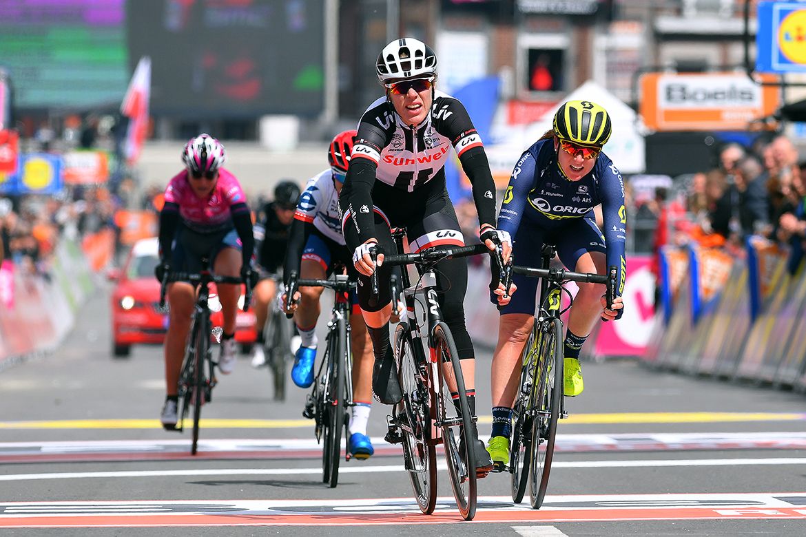 Ellen van Dijk (Sunweb) won the sprint for fourth